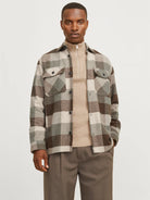 JACK & JONES JPRRAYMOND MELANGE CHECK LS OVERSHI Freizeitshirts /-hemden JACK & JONES