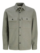 JACK & JONES JPRRAYMOND MELANGE SOLID LS OVERSHI Freizeitshirts /-hemden JACK & JONES Cypress/COMFORT FIT S