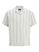 JACK & JONES JOREASTER PATRAS RESORT SHIRT SS LN Freizeitshirts /-hemden JACK & JONES Cloud Dancer/REG S