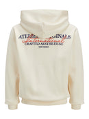 JACK & JONES JORISLINGTON BACK SWEAT HOOD SN Antique White Freizeitpullover JACK & JONES