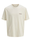 JACK & JONES JORISLINGTON TYPE TEE SS CREW NECK Antique White Freizeitshirts /-hemden JACK & JONES Antique White S