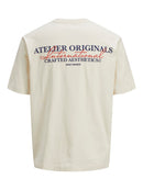 JACK & JONES JORISLINGTON TYPE TEE SS CREW NECK Antique White Freizeitshirts /-hemden JACK & JONES