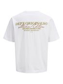 JACK & JONES JORISLINGTON TYPE TEE SS CREW NECK Antique White Freizeitshirts /-hemden JACK & JONES