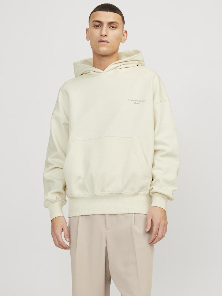 JACK&JONES ORIGINALS JORNOHO BACK GRAPHIC SWEAT HOOD Antique White Freizeitpullover JACK&JONES ORIGINALS