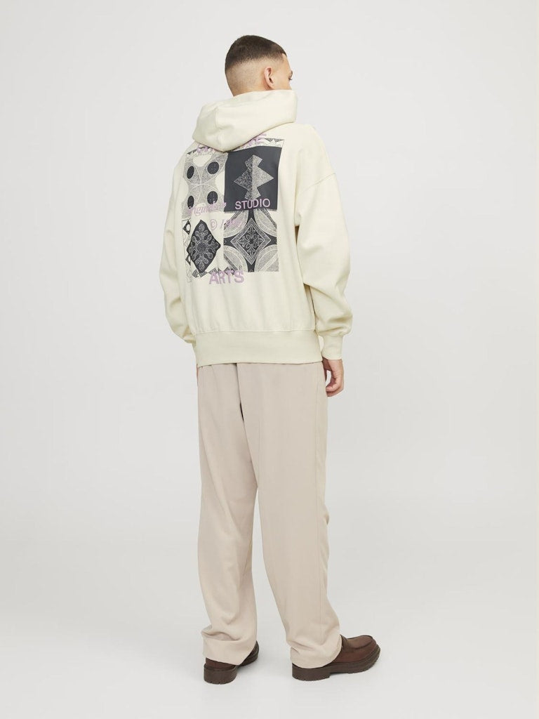 JACK&JONES ORIGINALS JORNOHO BACK GRAPHIC SWEAT HOOD Antique White Freizeitpullover JACK&JONES ORIGINALS