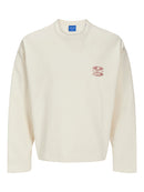 JACK & JONES JORRETIRO BACK SWEAT CREW NECK SE25 Black Freizeitpullover JACK & JONES Ecru S