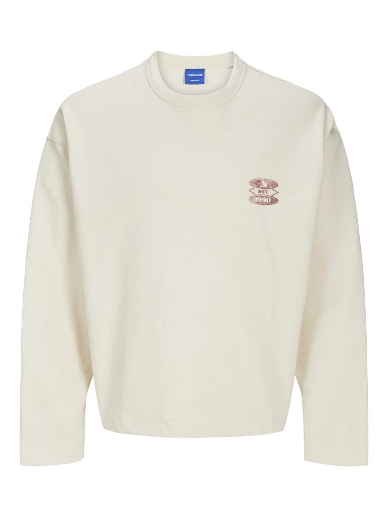 JACK & JONES JORRETIRO BACK SWEAT CREW NECK SE25 Black Freizeitpullover JACK & JONES Ecru S