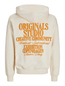 JACK & JONES JORROXBURY BACK SWEAT ZIP HOOD Antique White Freizeitjacken JACK & JONES