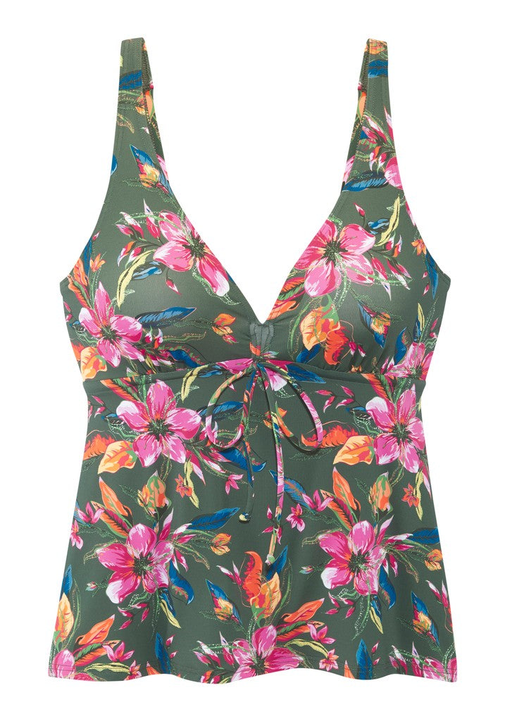 LASCANA Bügel-Tankini-Top E Bikini LASCANA oliv print 38/E