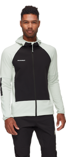 MAMMUT Massone ML Hooded Jacket Men Fleecejacken & Pullover MAMMUT silver sage-black M