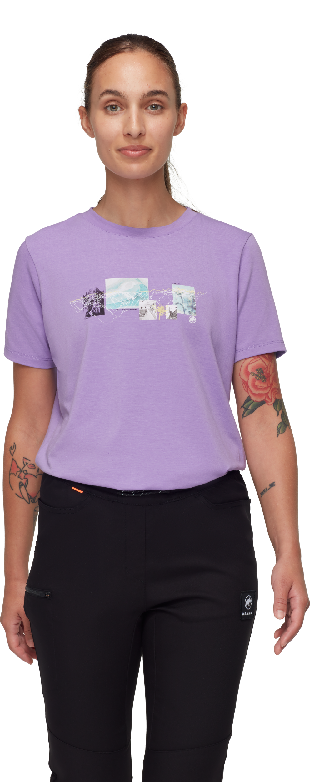 MAMMUT Mountain T-Shirt Women 3308m Wandershirts /-hemden MAMMUT lavandin S
