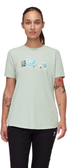 MAMMUT Mountain T-Shirt Women 3308m Wandershirts /-hemden MAMMUT silver sage S
