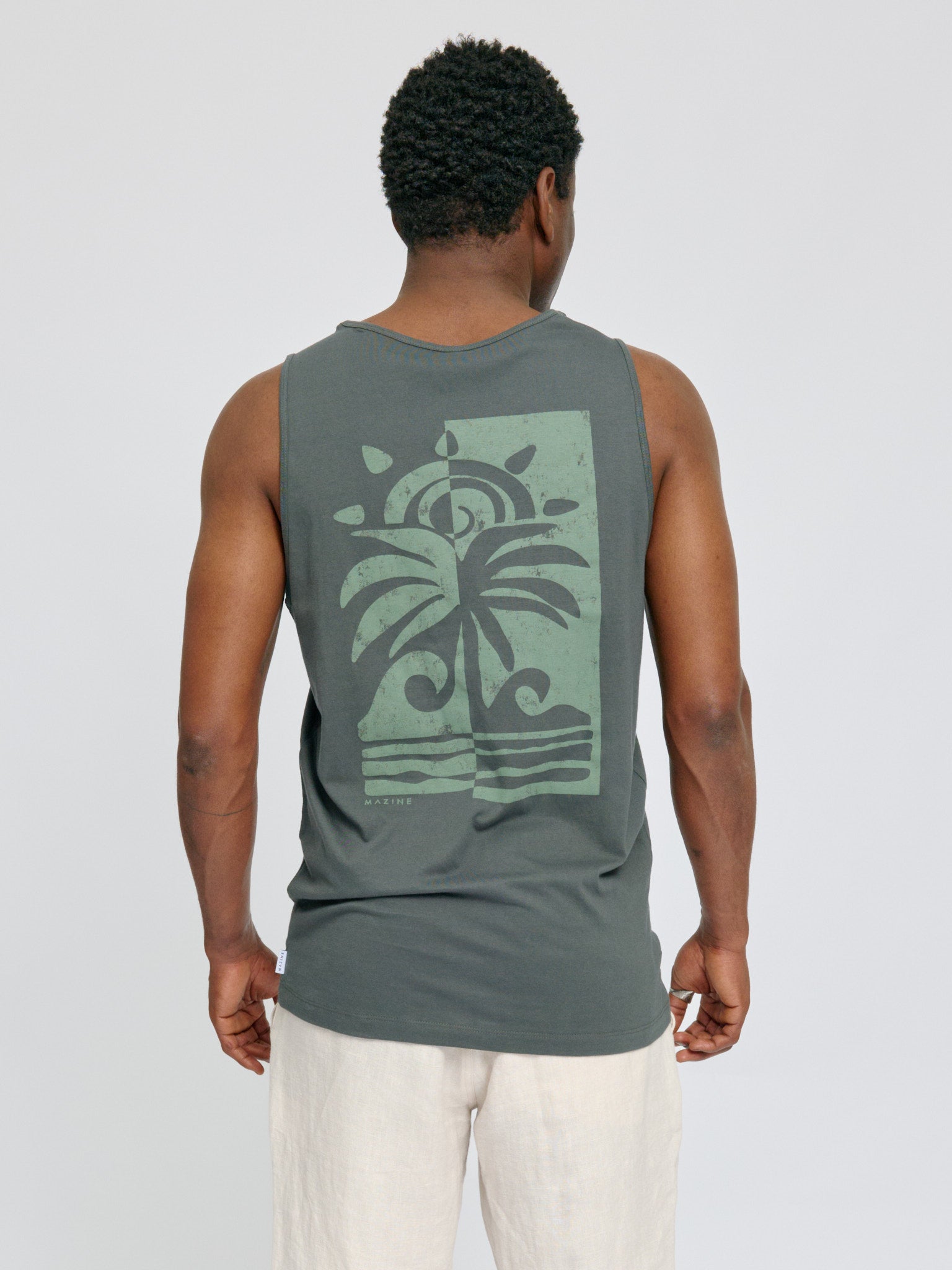 MAZINE Back Print Tanktop Freizeitshirts /-hemden MAZINE