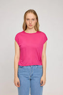 MAZINE Cropped T Loose Fit Freizeitshirts /-blusen MAZINE fuchsia XS