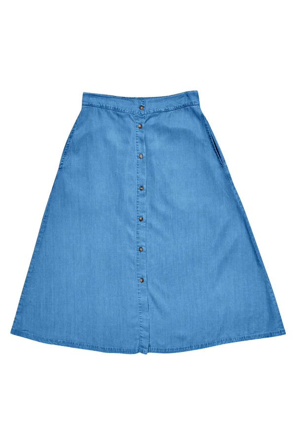 MAZINE Denim Midi Skirt Kleider & Röcke MAZINE
