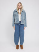 MAZINE Faux-Fur Button Jacket