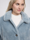 MAZINE Faux-Fur Button Jacket