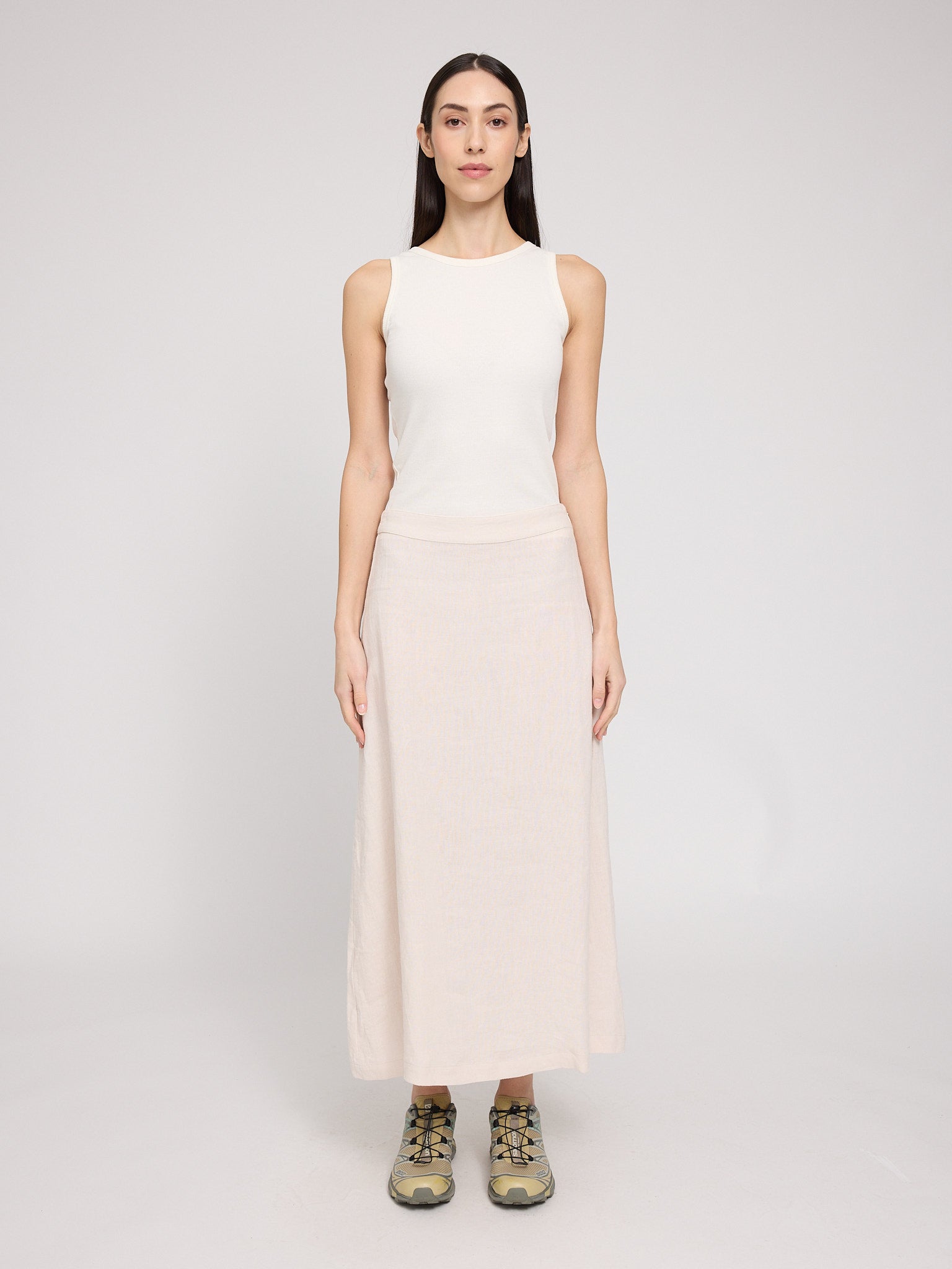 MAZINE Linen Midi Skirt Kleider & Röcke MAZINE