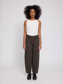 MAZINE Printed Barrel Leg Denim Pants