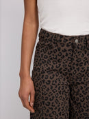MAZINE Printed Barrel Leg Denim Pants