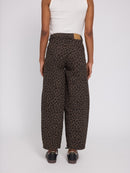 MAZINE Printed Barrel Leg Denim Pants