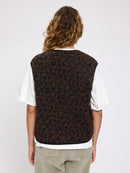 MAZINE Printed Sherpa Vest