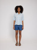 MAZINE Printed Short Sleeve Crinkle Shirt Freizeitshirts /-blusen MAZINE