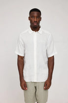 MAZINE Shortsleeve Linen Shirt Freizeitshirts /-hemden MAZINE bright white S