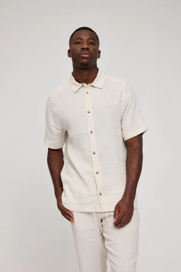 MAZINE Shortsleeve Linen Shirt Freizeitshirts /-hemden MAZINE