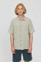MAZINE Shortsleeve Linen Shirt Freizeitshirts /-hemden MAZINE SEAGRASS S
