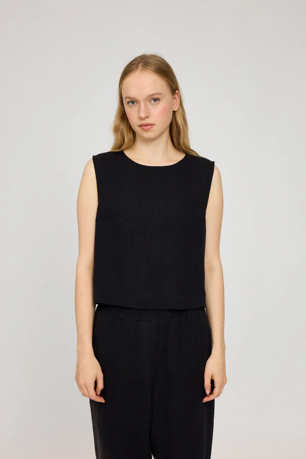 MAZINE Sleeveless Linen Top Freizeitshirts /-blusen MAZINE BLACK XS