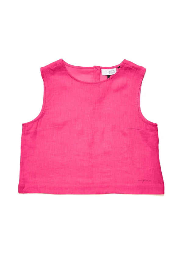 MAZINE Sleeveless Linen Top Freizeitshirts /-blusen MAZINE fuchsia XS