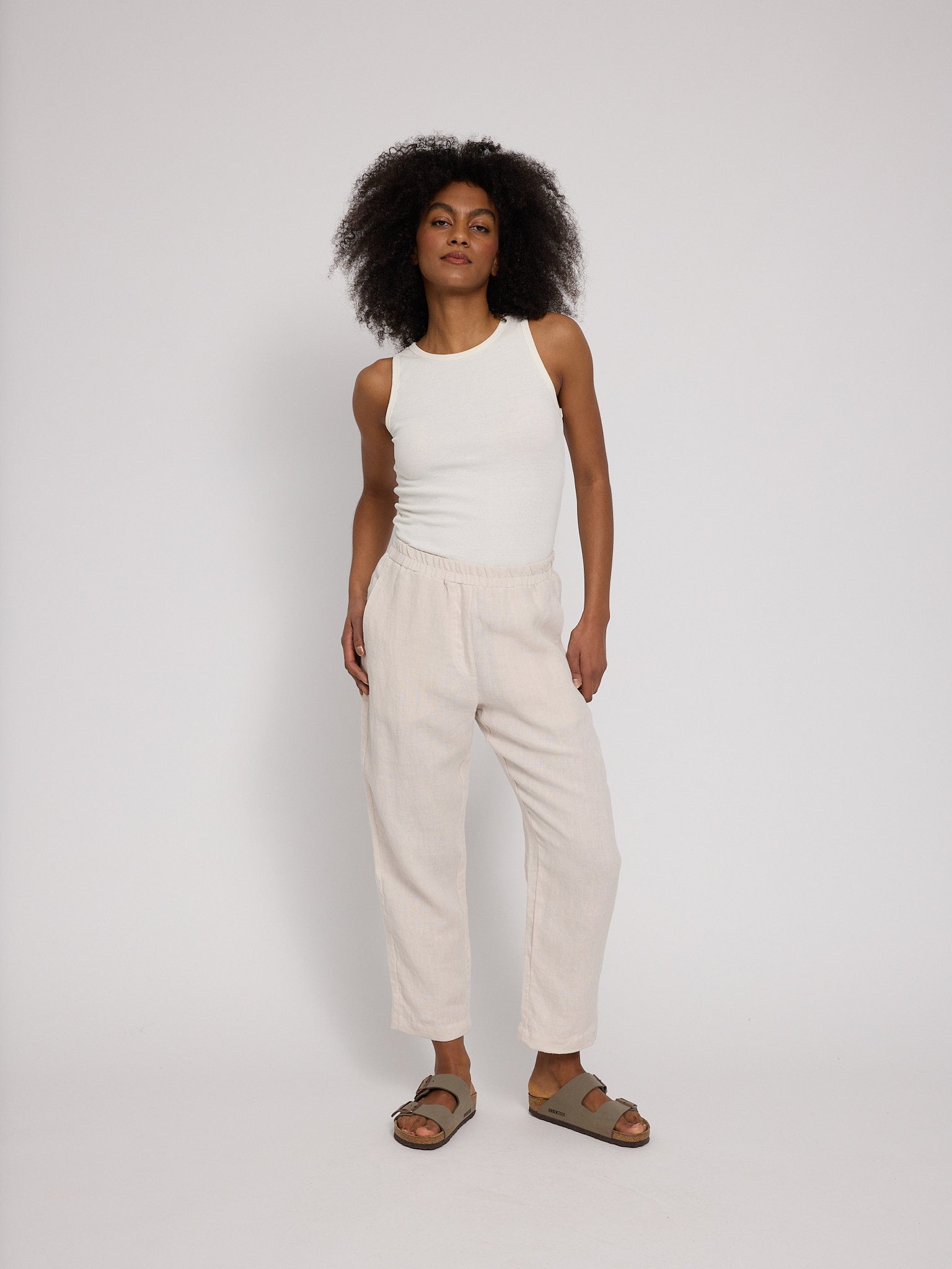 MAZINE Straight Leg Linen Pants Freizeithosen MAZINE