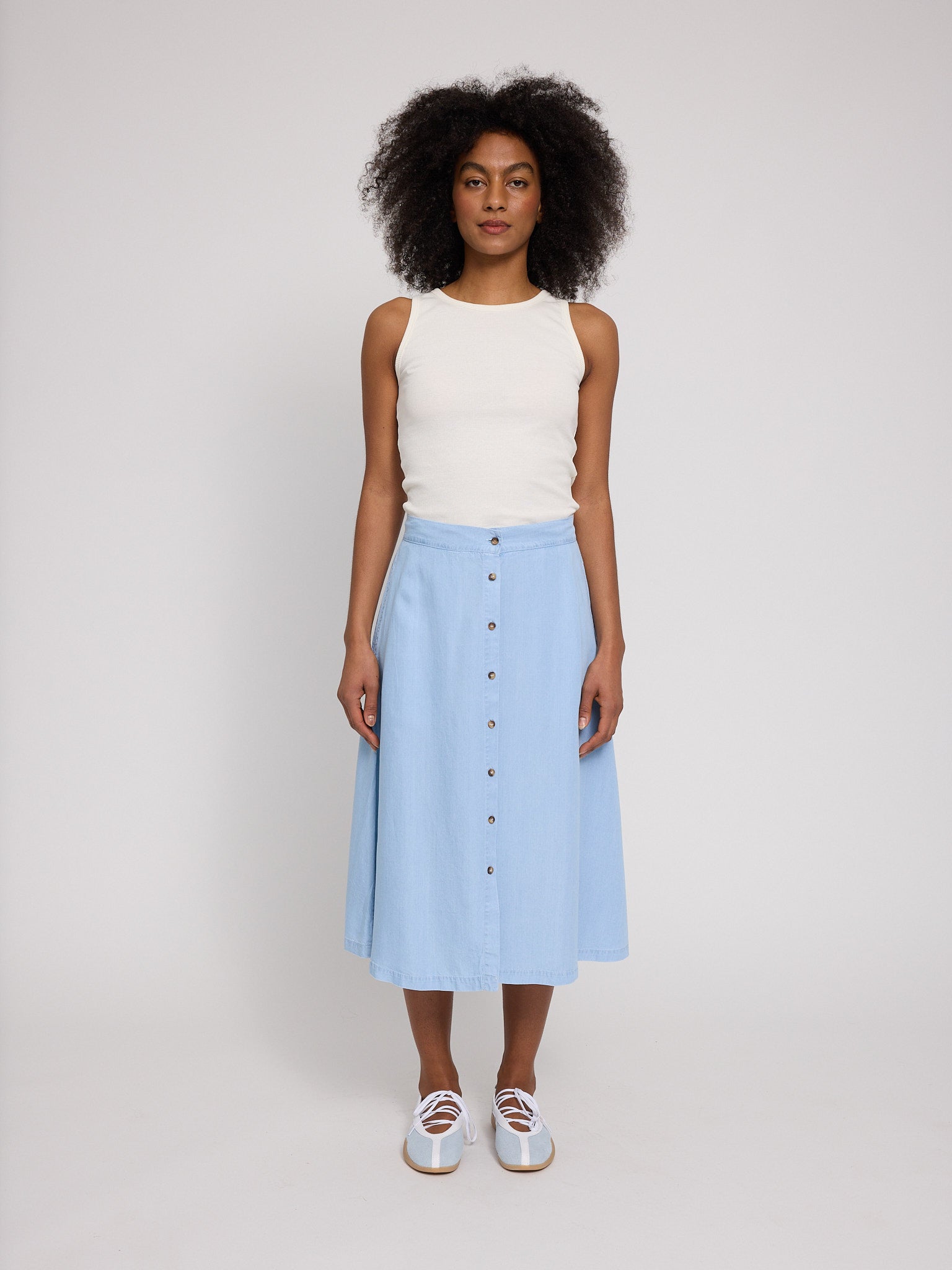 MAZINE Tencel Midi Skirt Kleider & Röcke MAZINE