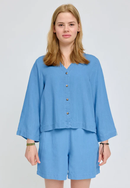 MAZINE V-Neck Tencel Blouse