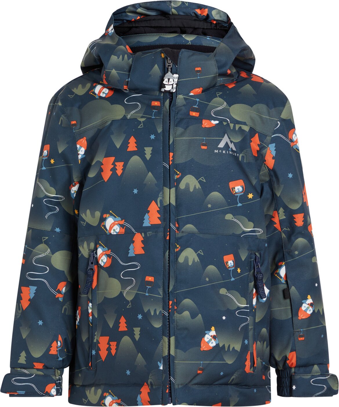McKINLEY KK.-Jacke Theo T Langlaufoberteile McKINLEY AOP/NAVY DARK/ORANGE 98