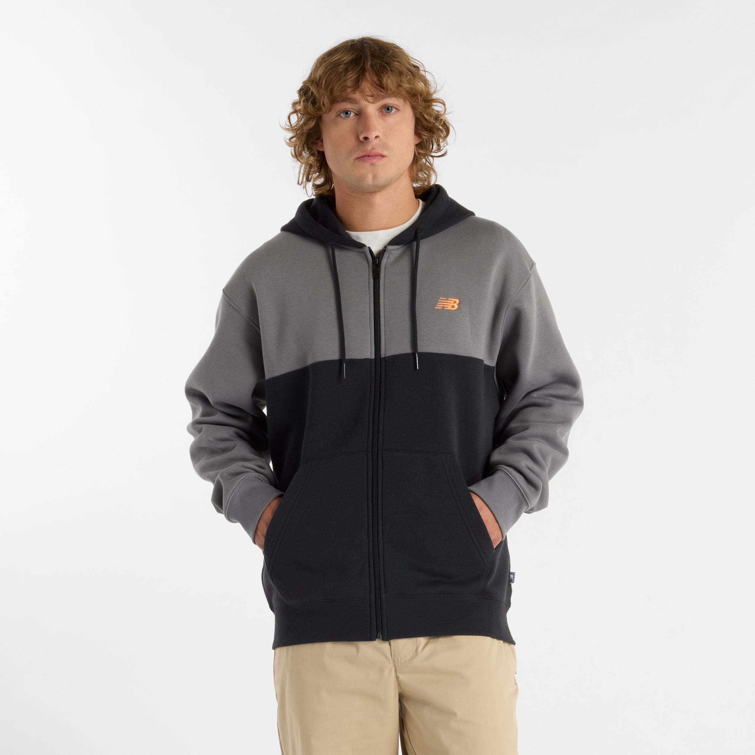 NEW BALANCE Reimagined Fleece Graphic Full Zip Black BK Freizeitjacken NEW BALANCE Black BK S
