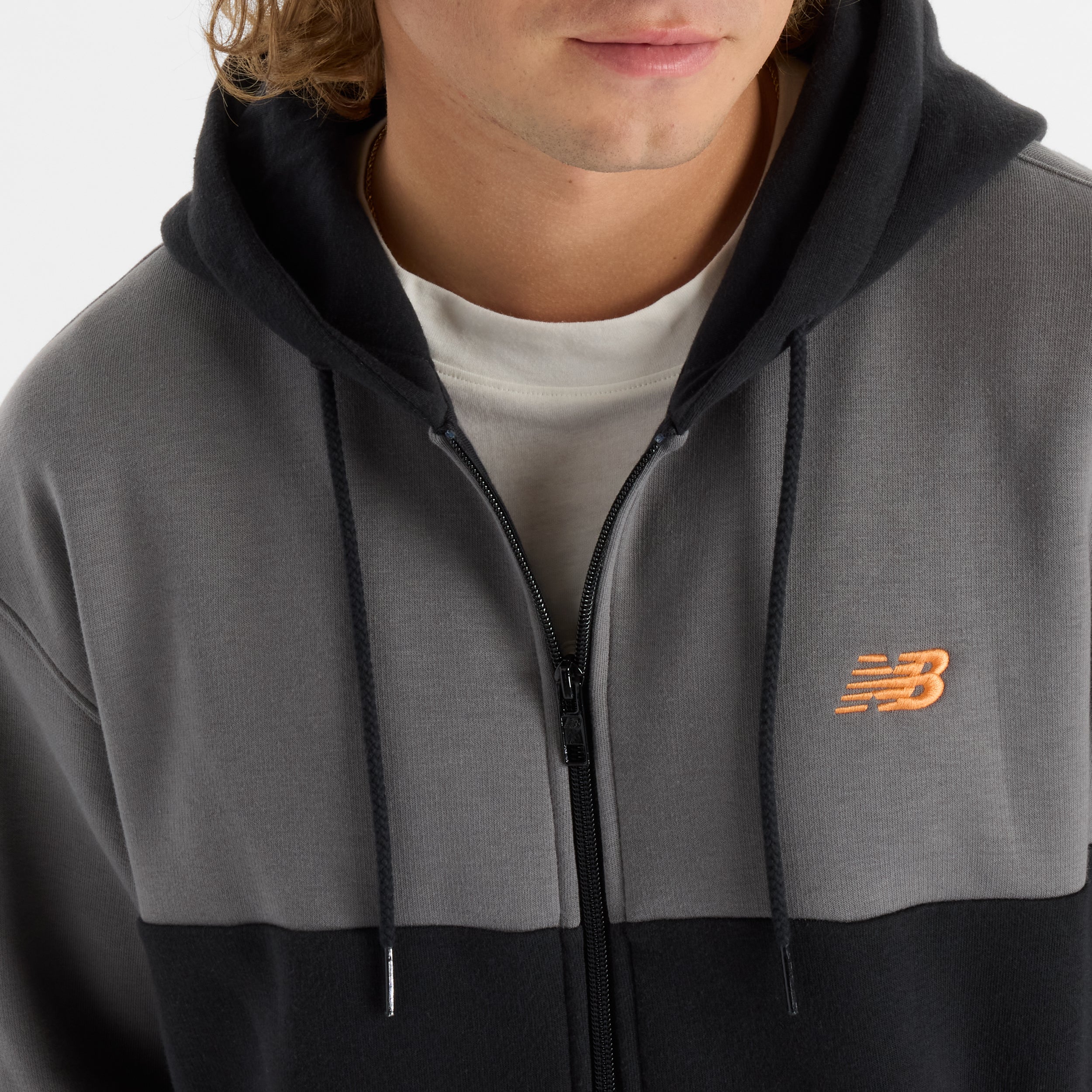 NEW BALANCE Reimagined Fleece Graphic Full Zip Black BK Freizeitjacken NEW BALANCE