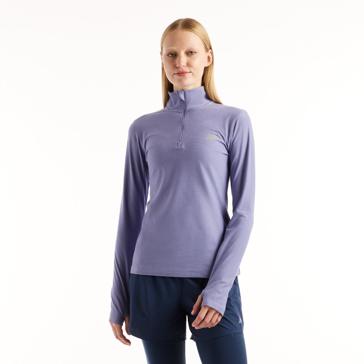 NEW BALANCE Sport Essentials Space Dye Quarter Laufshirts NEW BALANCE