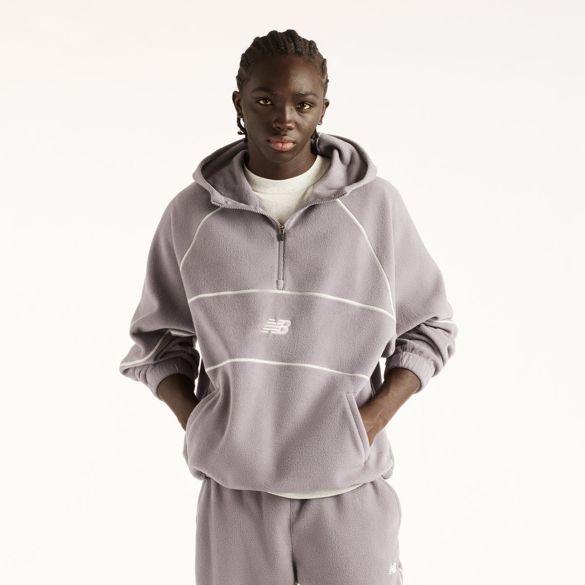 NEW BALANCE Trackside Polar Fleece Hoodie Fußballoberteile NEW BALANCE
