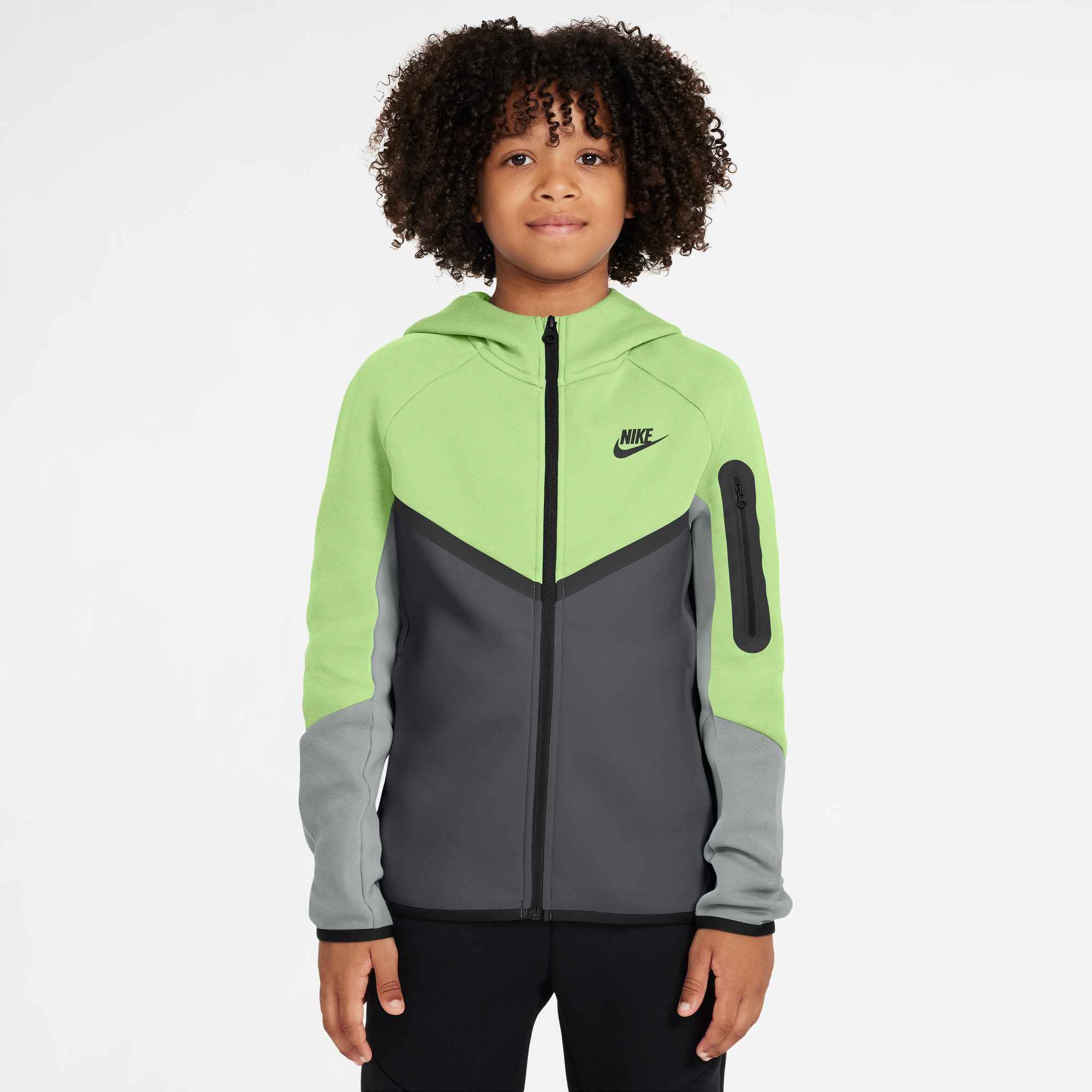 NIKE B NSW TCH FLC FZ - PD Freizeitshirts /-hemden NIKE NEO TURQUOISE / / AZURE TEAL S