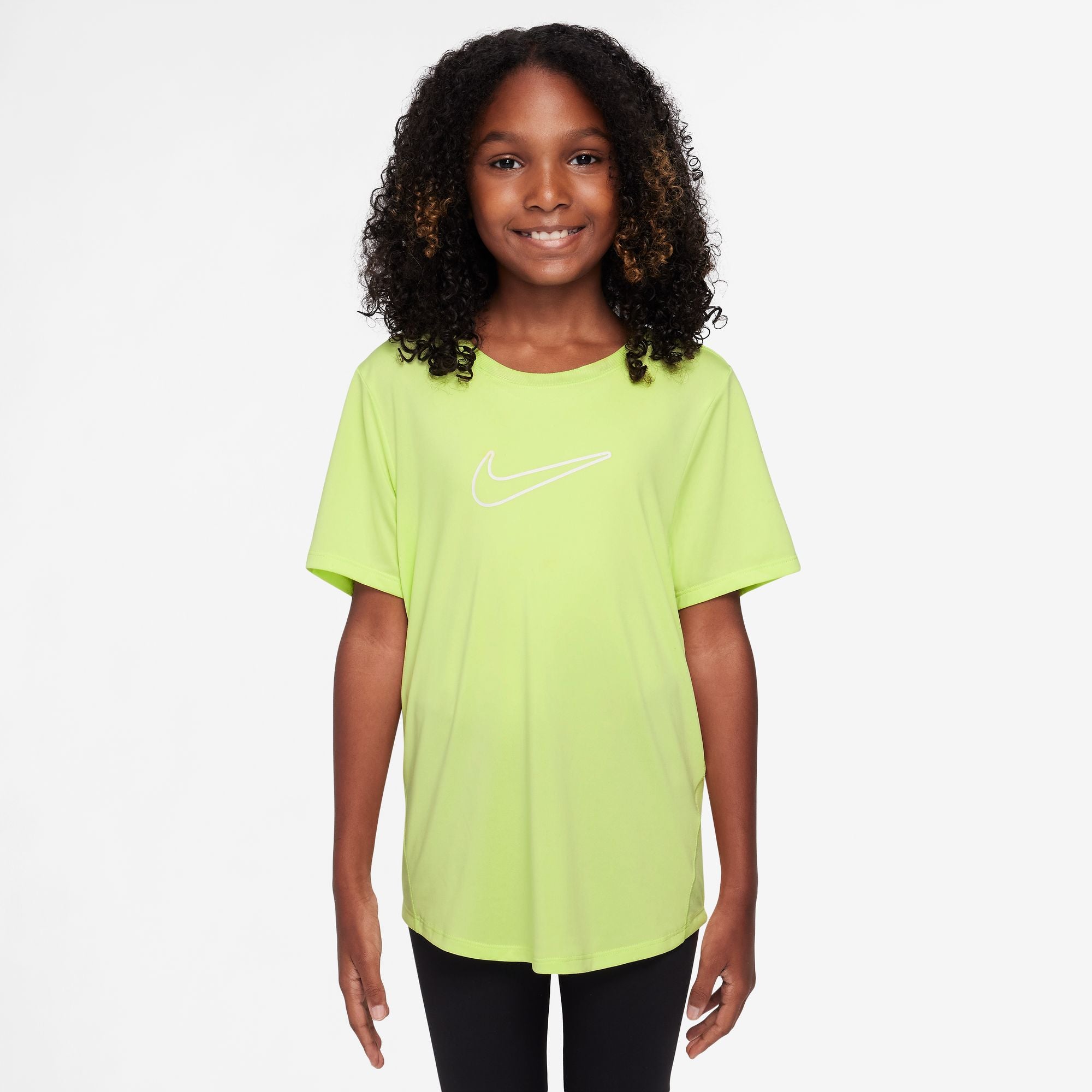 NIKE G NK DF ONE STD SS TOP HBR Pullover & Fleece NIKE LT LEMON TWIST/MOON FOSSIL/BRI XS