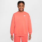 NIKE G NSW CLUB FLC OVRSZD CREW LBR Trainingsjacken NIKE 814 MAGIC EMBER/WHITE XS