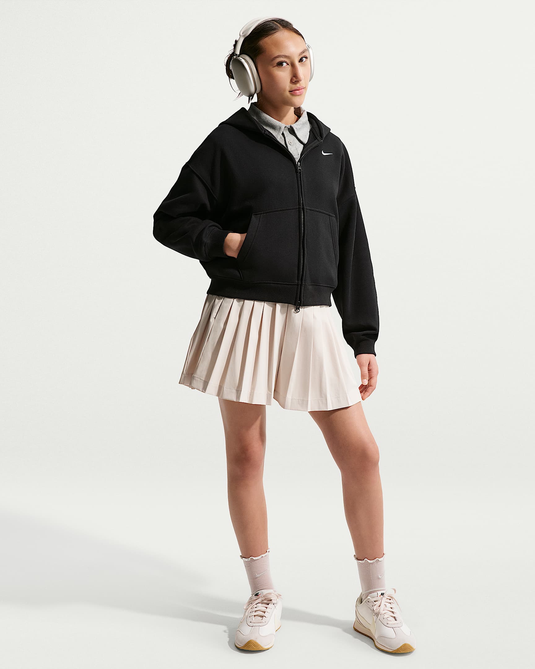 NIKE G NSW STUDIO FLC OS FZ HD Freizeitpullover NIKE