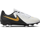 NIKE JR PHANTOM GX II CLUB FG/MG Naturrasen NIKE WHITE/BLACK-MTLC GOLD COIN 33