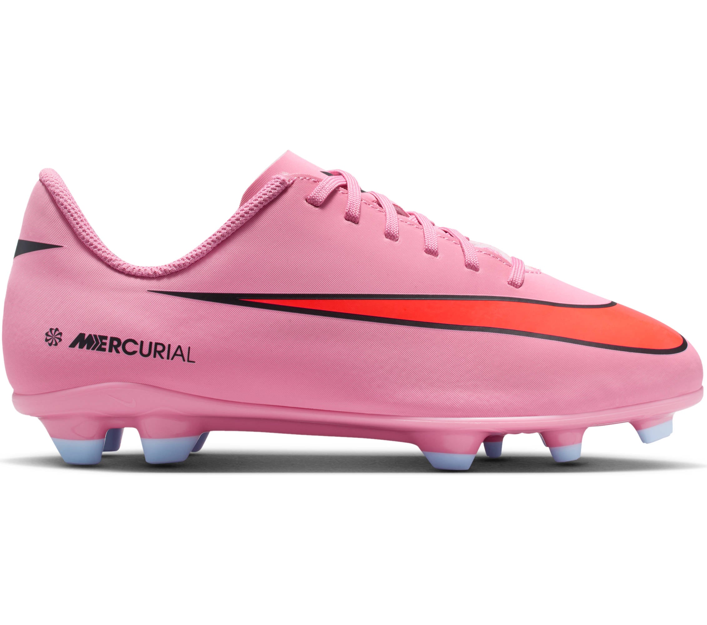 NIKE JR VAPOR 16 CLUB FG/MG 800 EMBER GLOW/AURORA GREEN Naturrasen NIKE UNIVERSITY RED/BLACK-WHITE 32