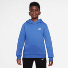 NIKE K NSW CLUB FLC HDY LBR Freizeitpullover NIKE MIDNIGHT NAVY/HYPER CRIMSON S