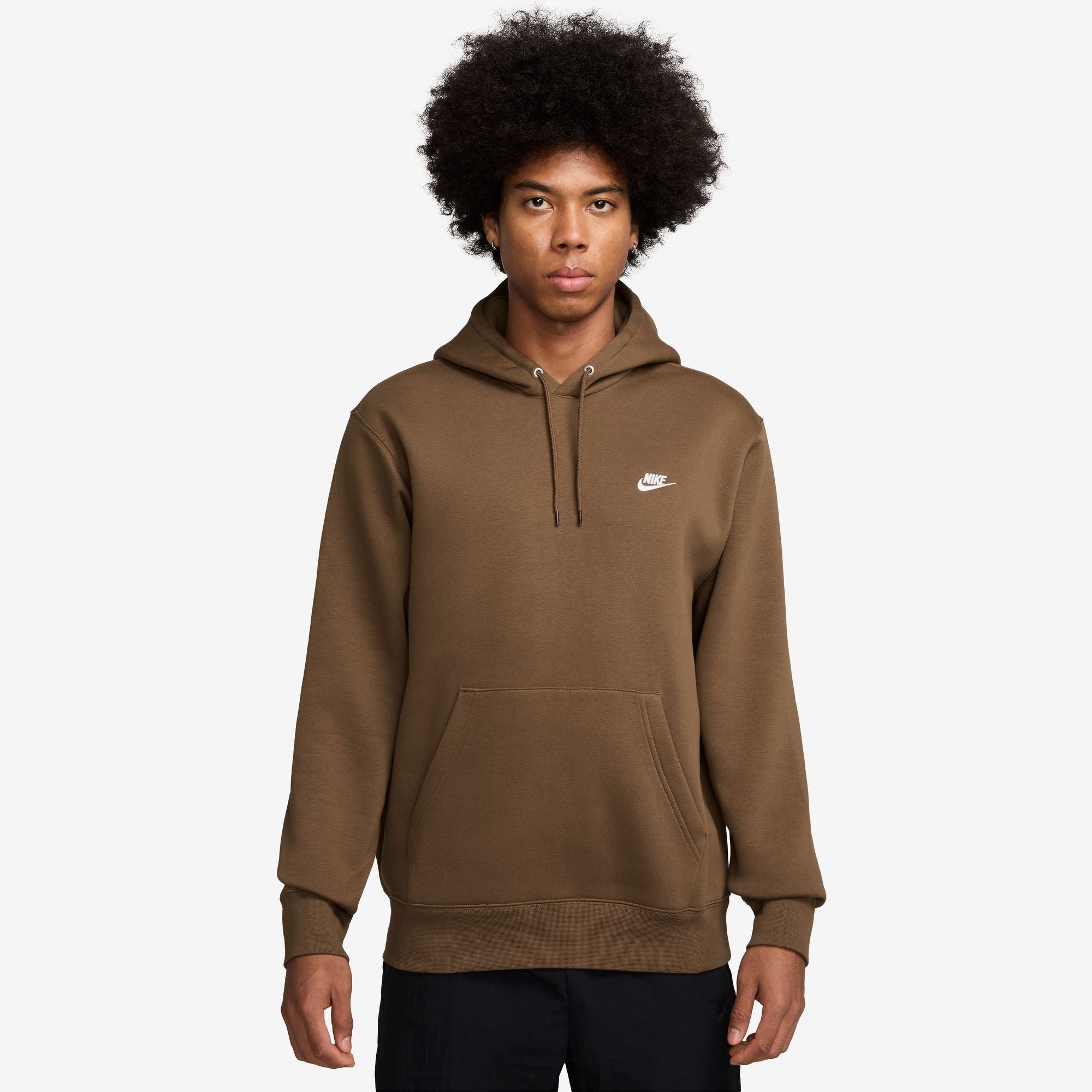 NIKE M NK CLUB BB PO HOODIE Freizeitshirts /-hemden NIKE MOSSWOOD BROWN S