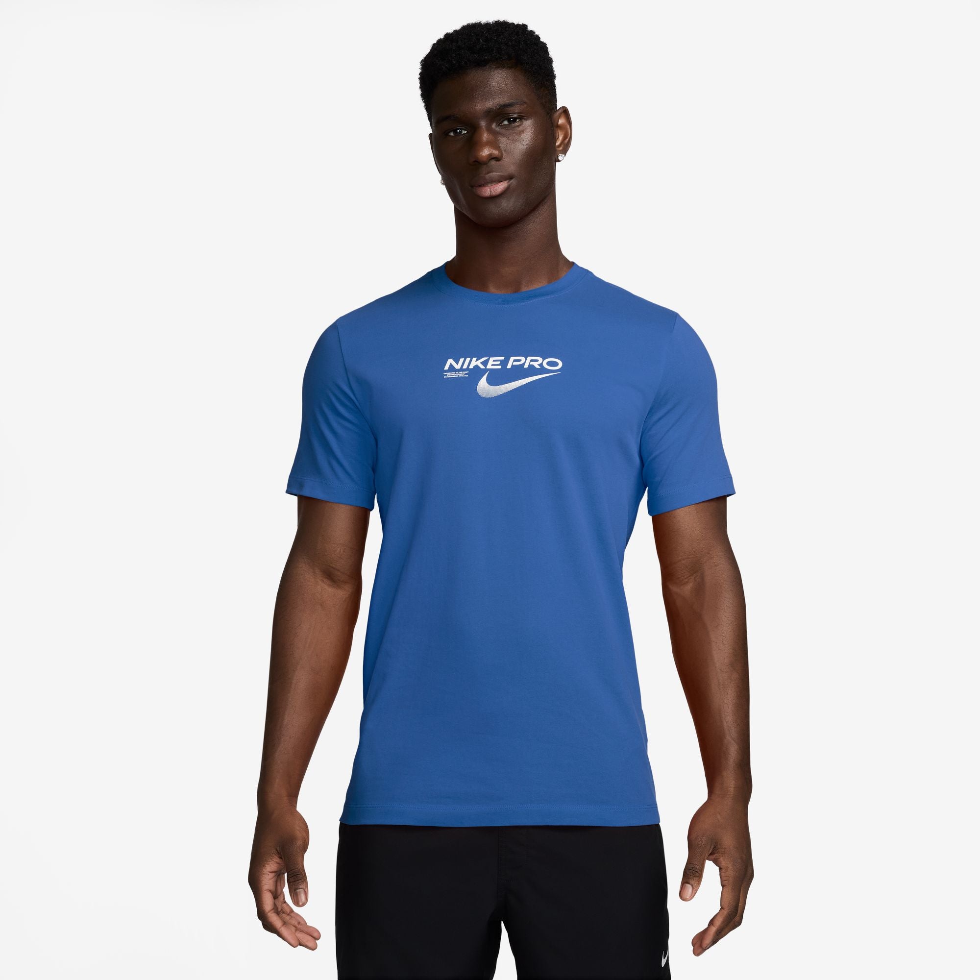 NIKE M NK DF TEE NIKE PRO TRAINING Trainingsshirts NIKE MIDNIGHT NAVY/HYPER CRIMSON S