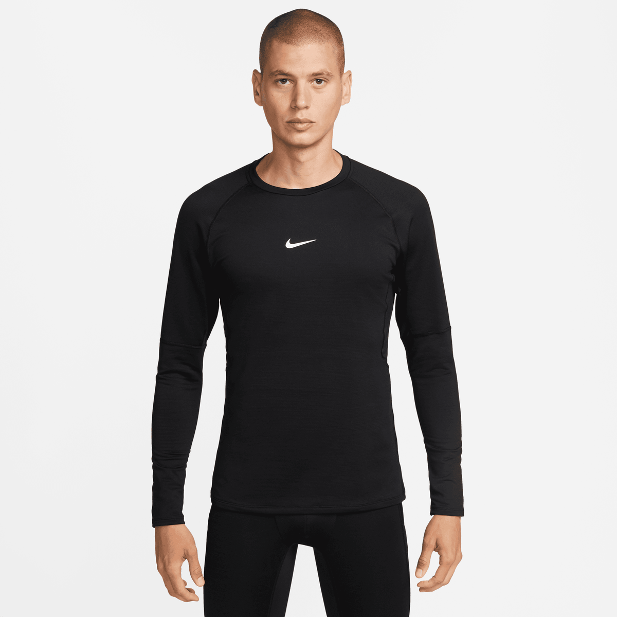 NIKE M NP TOP WARM LS CREW Trainingsjacken NIKE BLACK/WHITE S